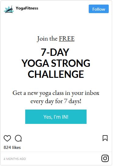 Instagram yoga studio marketing services agency